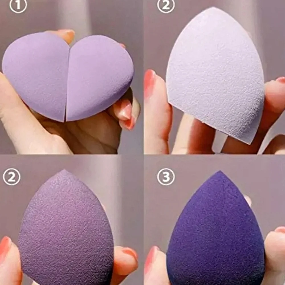 🆕️MAGIC PURPLE SET OF 8 MAKEUP SPONGES IN PLASTIC PROTECTIVE SNAP CASE